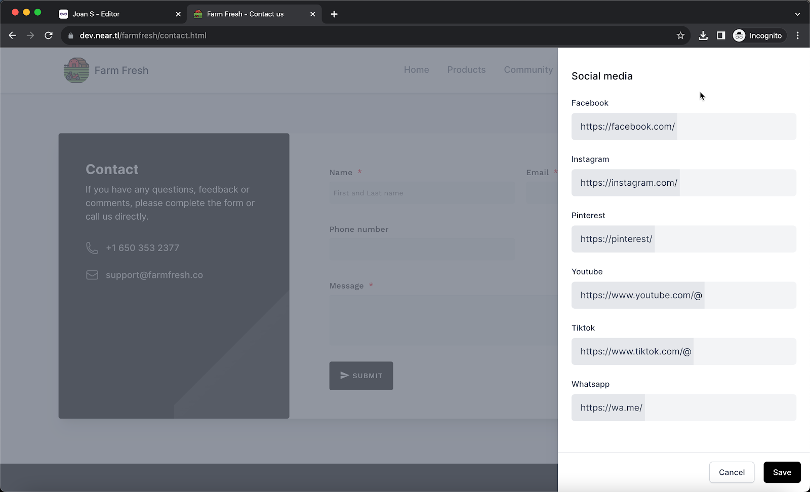 Step 7: Update your social media profiles for Instagram, Facebook, Tiktok, YouTube, Pinterest