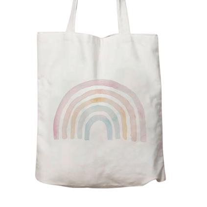 Tote Bag - D11 Pastel Rainbow $4.88