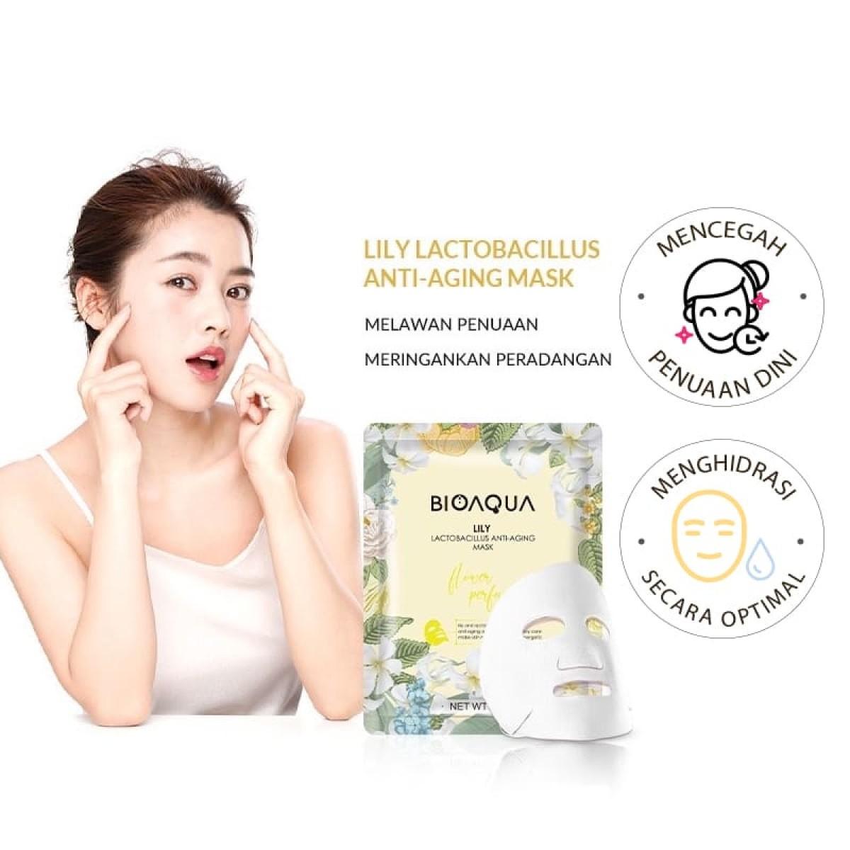 BIO AQUA Masker Lilly Lactobacillus Anti-Aging