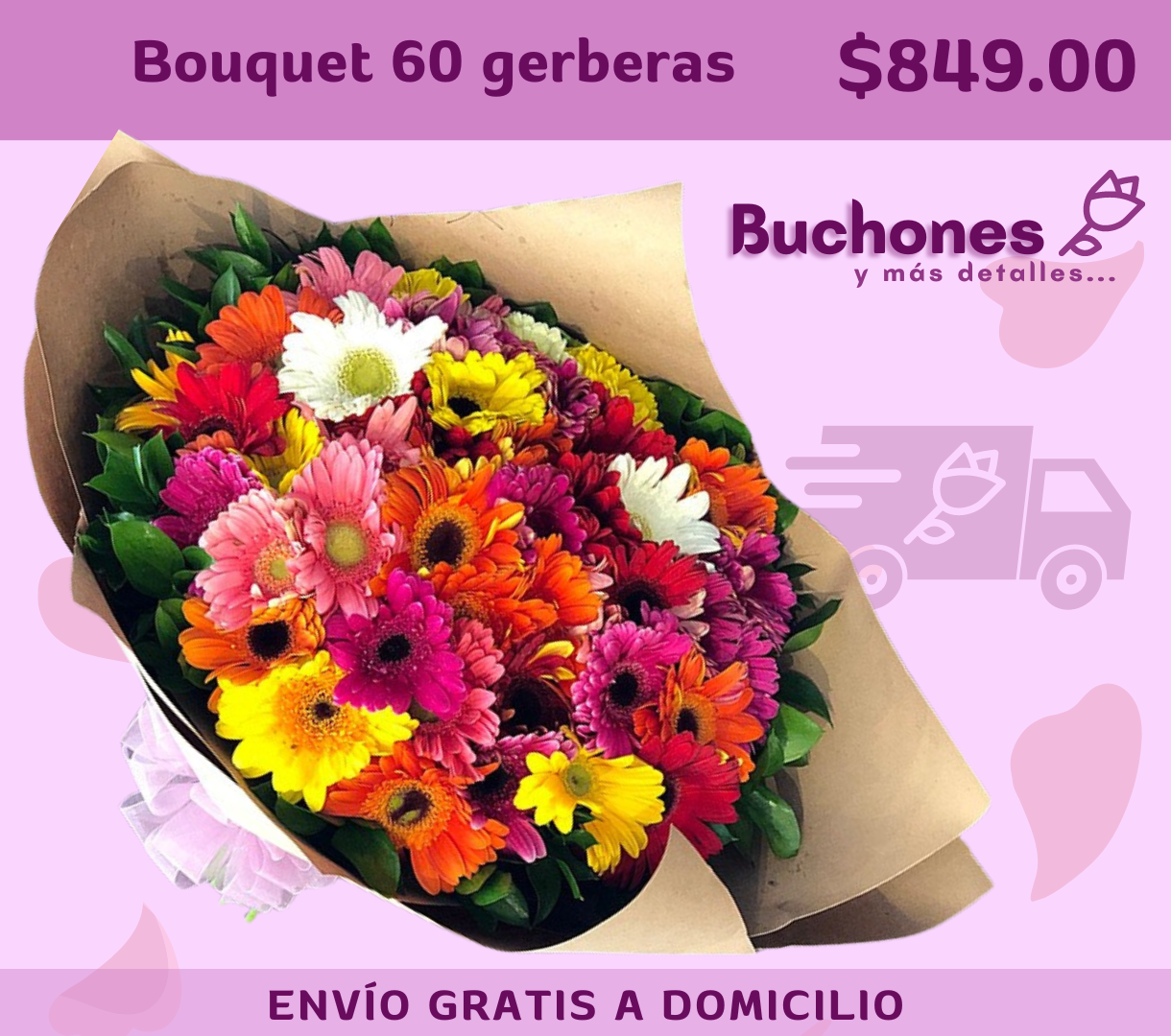 Bouquet 60 gerberas