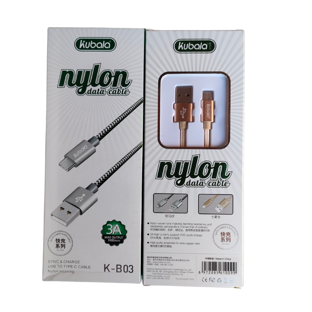 KUBALA NYLON - K-B03 USB -> TYPE C