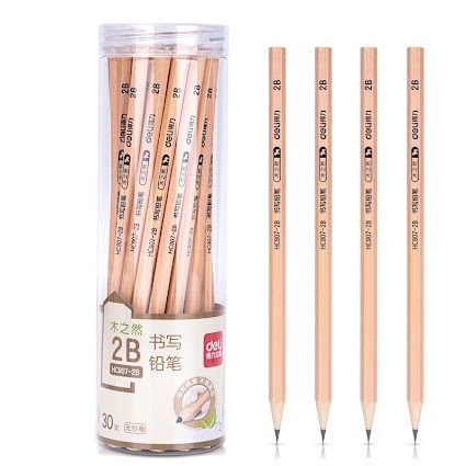 Hexagonal wood 2B pencils (HC907-2B, box of 30) $6.99