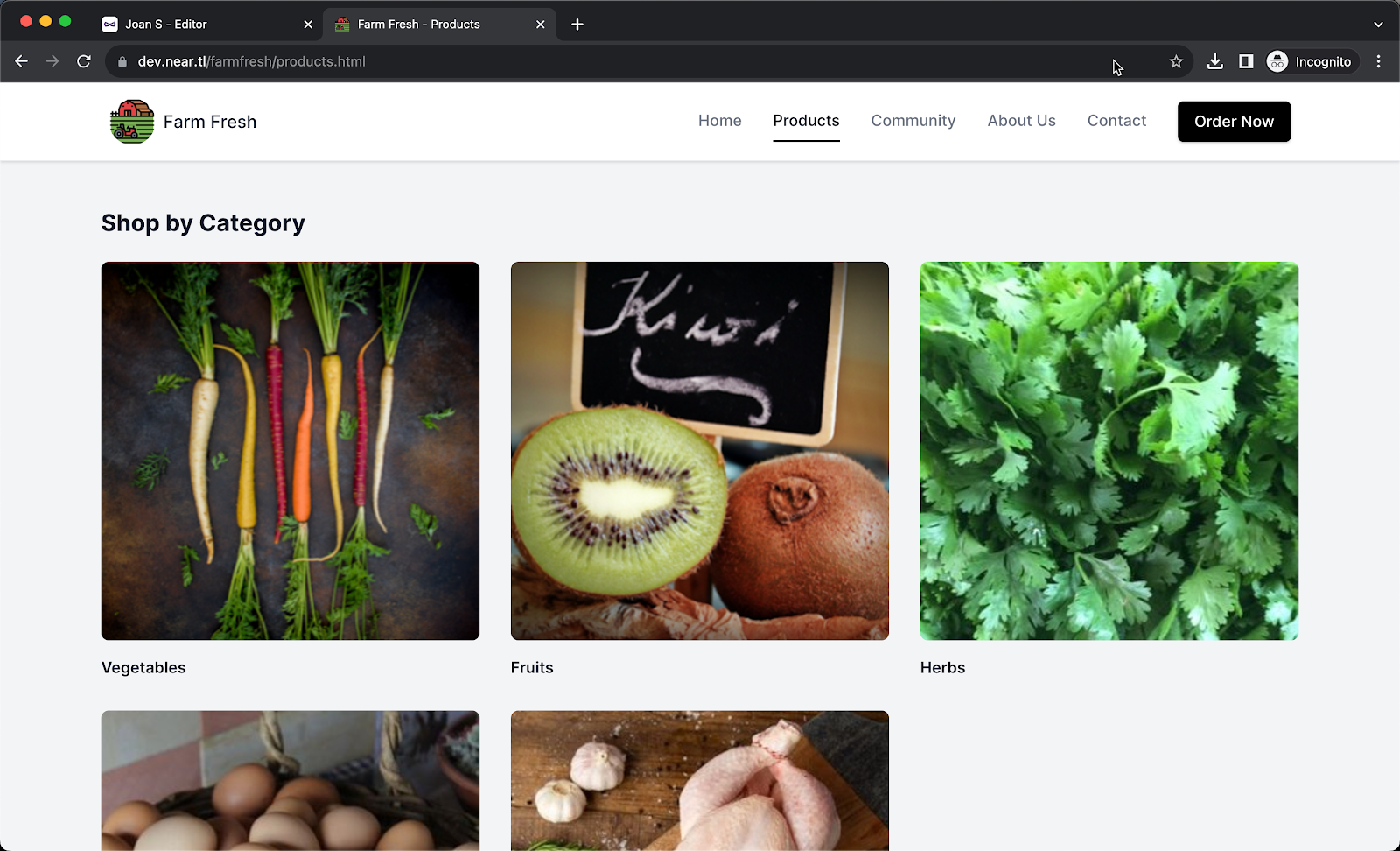 If you have created a form with more than 3 products, Products menu will be automatically added in the website header.  The contents of this Products page depends on the setup of your form. 