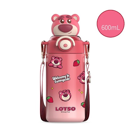 3D Cartoon 600ml thermal flask - Lotso $17.99