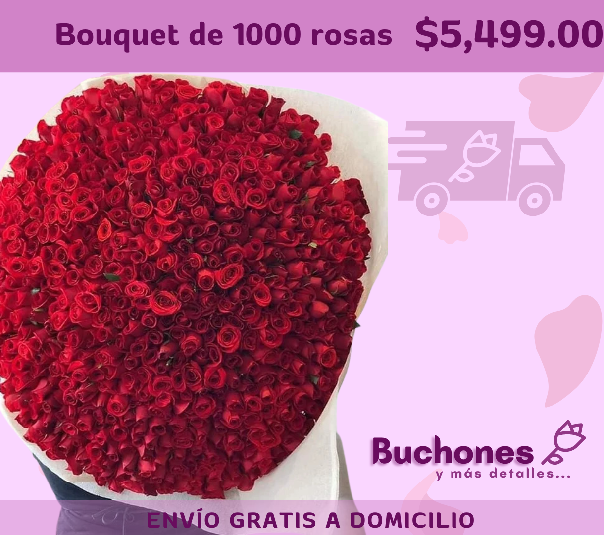 Bouquet de 1000 rosas