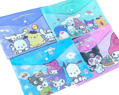 Button folders (Set of 4) - Sanrio $4.20