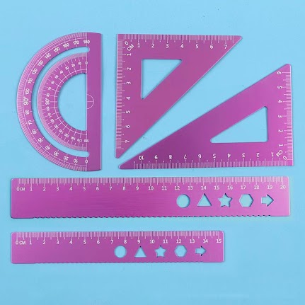 Metal Rulers (set of 5) - Purple $4.80