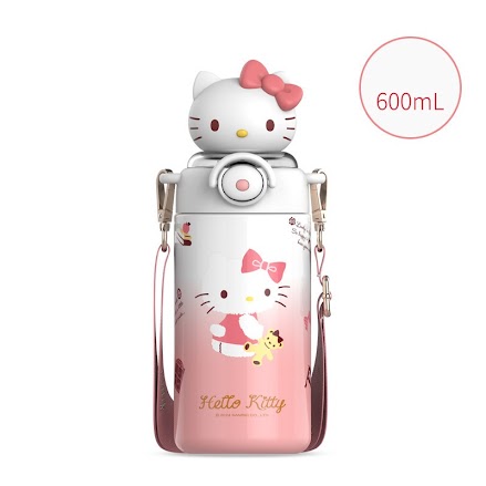 3D Cartoon 600ml thermal flask - Kitty $17.99