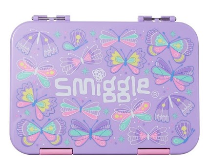 Smiggle Bento Lunchbox - LB9 Purple Butterfly (RSP $49.95-52.95) GB Price $29.97