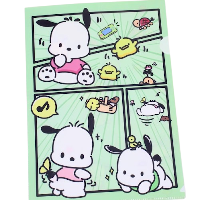 A4 L-shape folder - Comic Pochacco $1.20