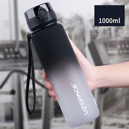 Sports Bottle - 1000ml Black/White $23.80