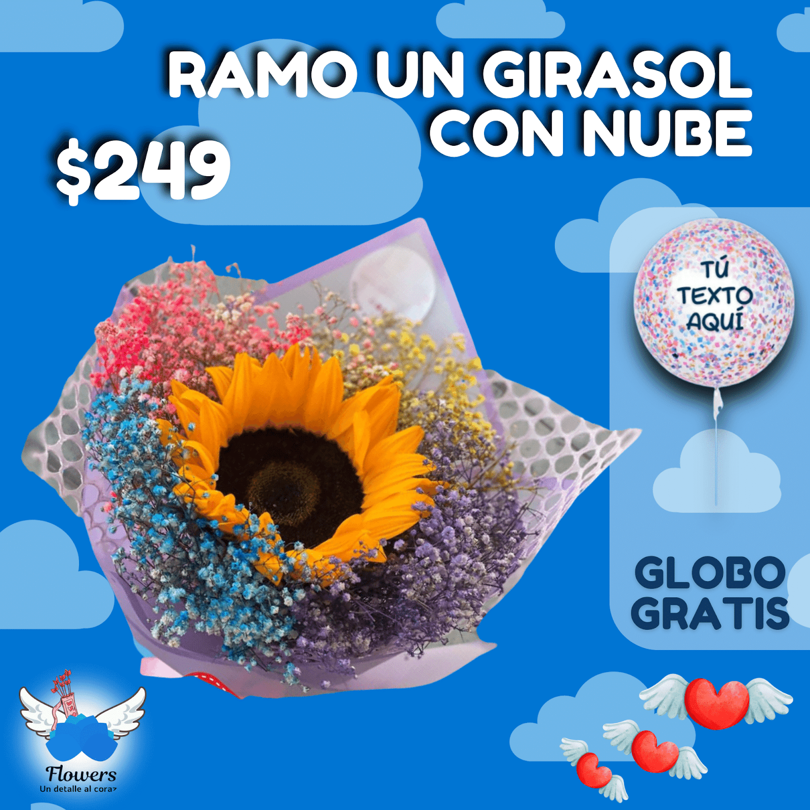 RAMO UN GIRASOL CON NUBE