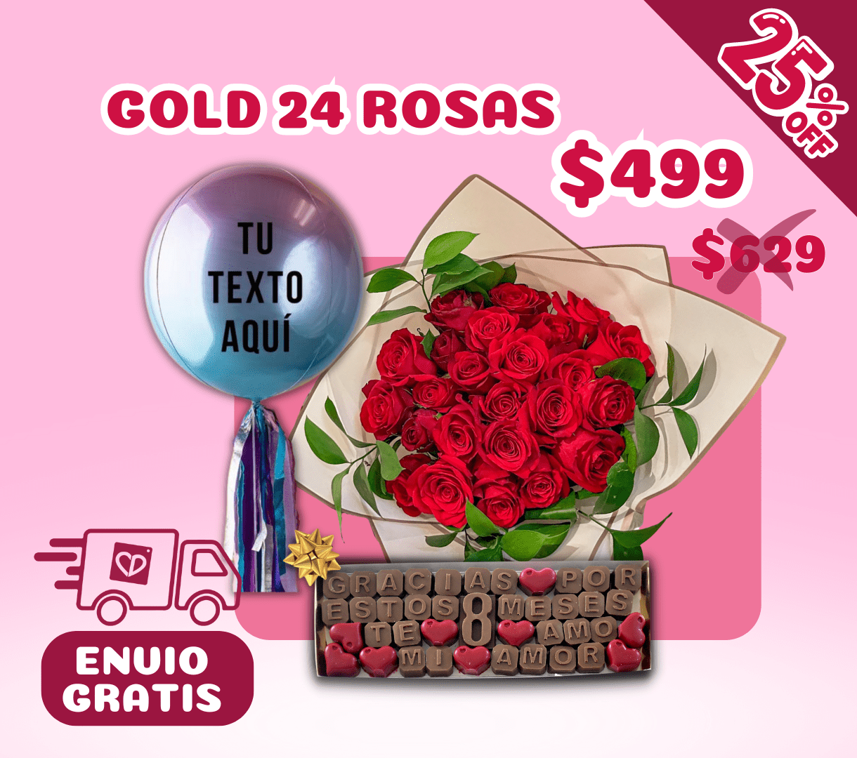 GOLD 24 ROSAS  (25%OFF)