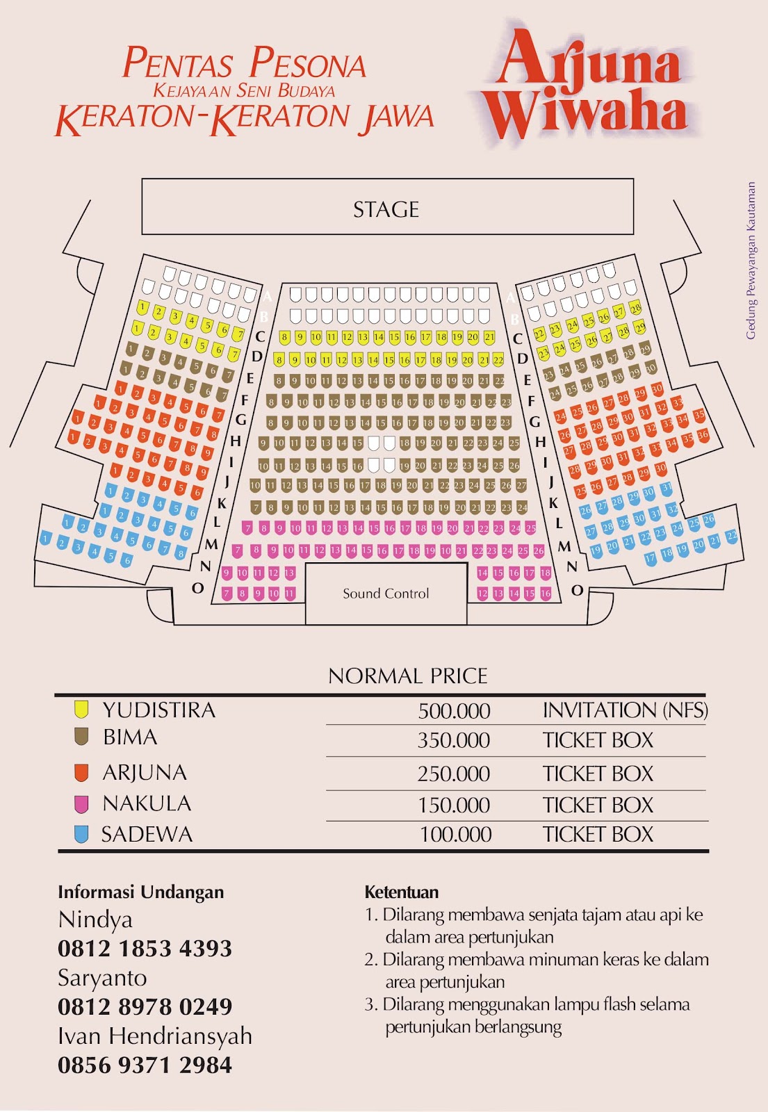 Pemesanan Tiket Undangan ARJUNA WIWAHA