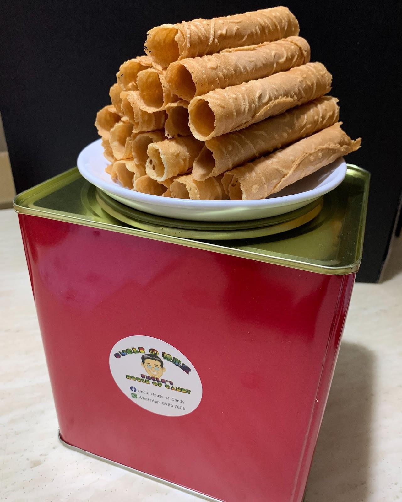 Red Tin Love Letter (Big Roll)  鸡蛋卷（大卷） 650g   ***SOLD OUT***