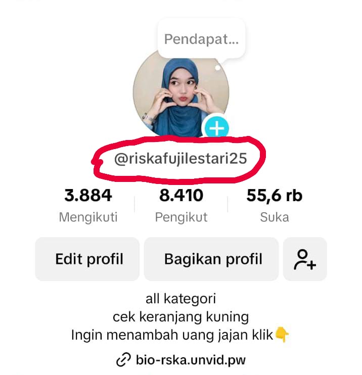 Username/Nama Pengguna Tiktok Anda