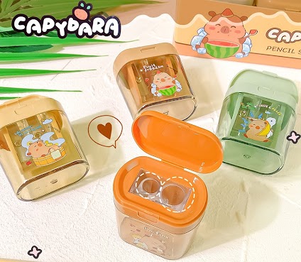 Capybara dual hole sharpener (random colour) $0.99