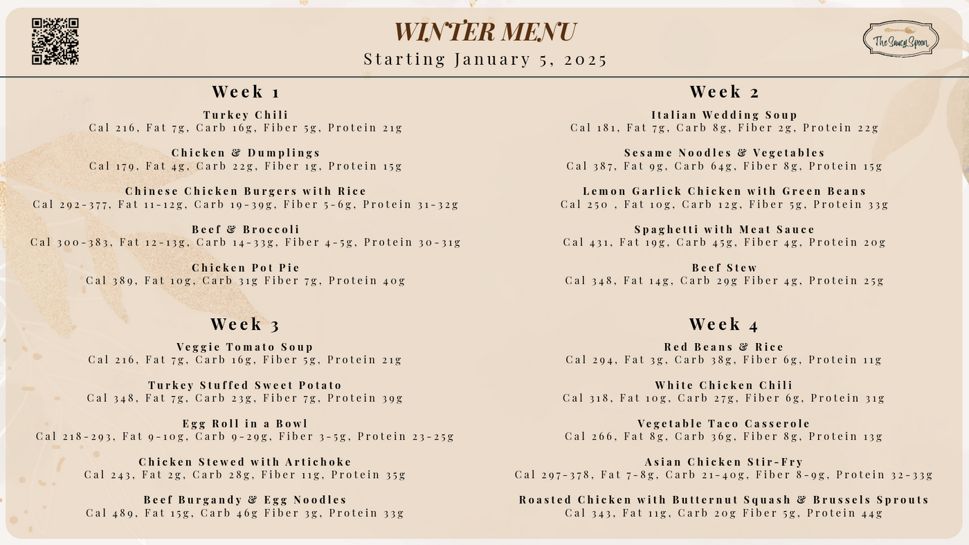 Winter Menu: January - March 2025