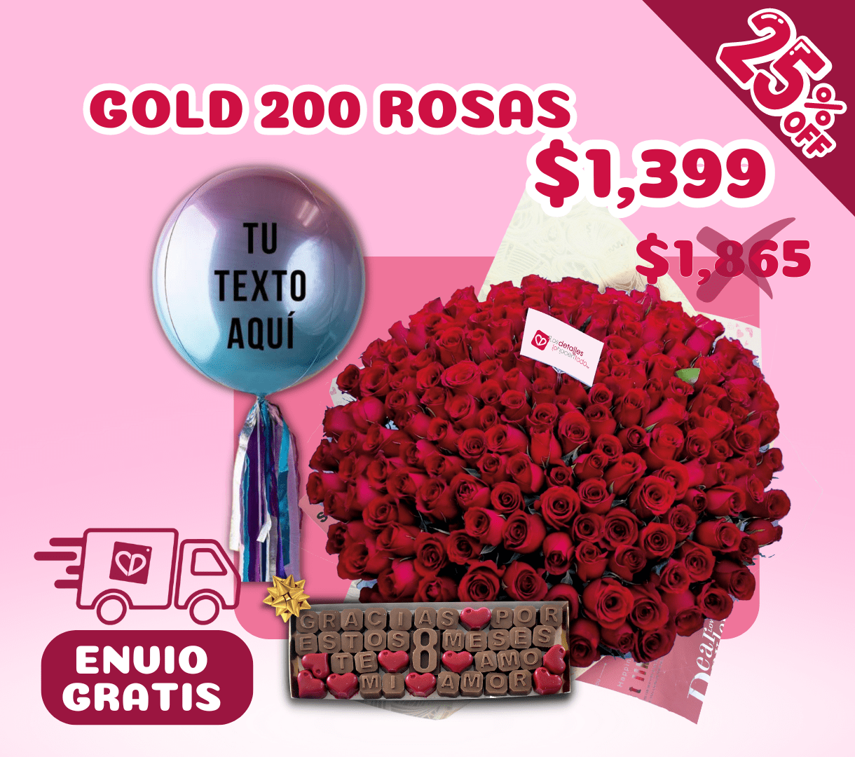 GOLD 200 ROSAS (25%OFF)