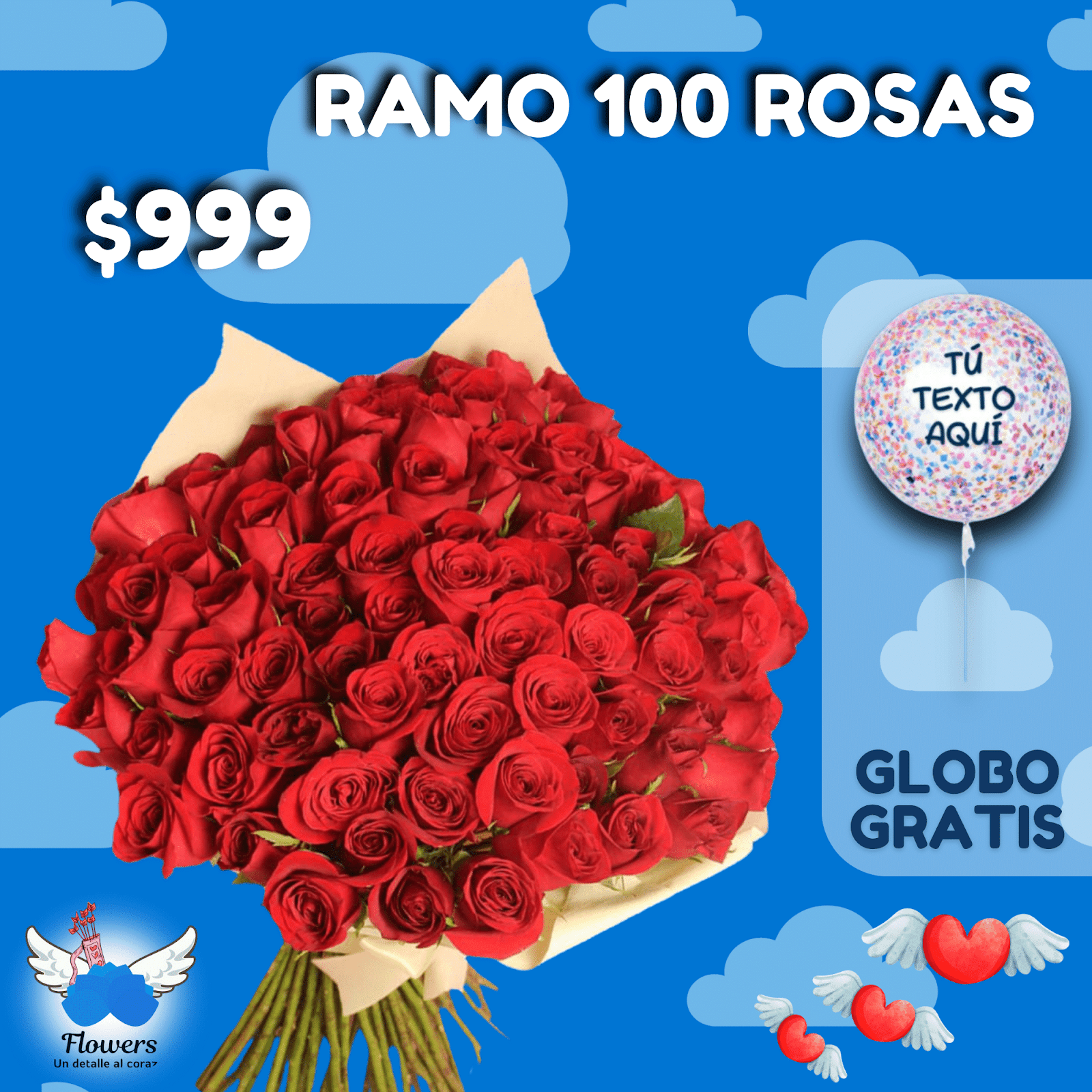 RAMO DE 100 ROSAS