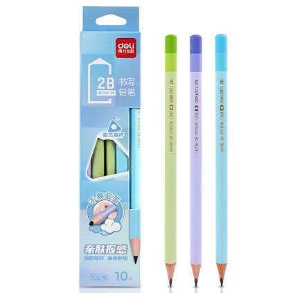 Triangular 3-colors pencils (HC136-2B, box of 10) $6.80