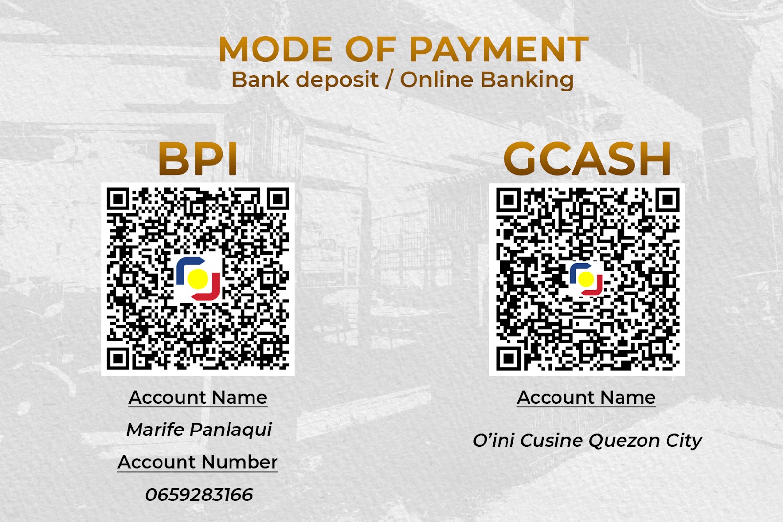 Mode of Payment