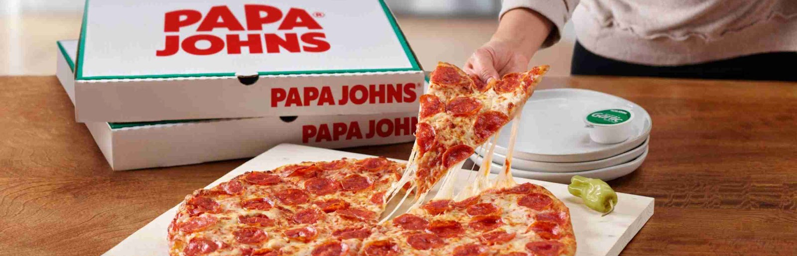 Large pizzas from Papa John's