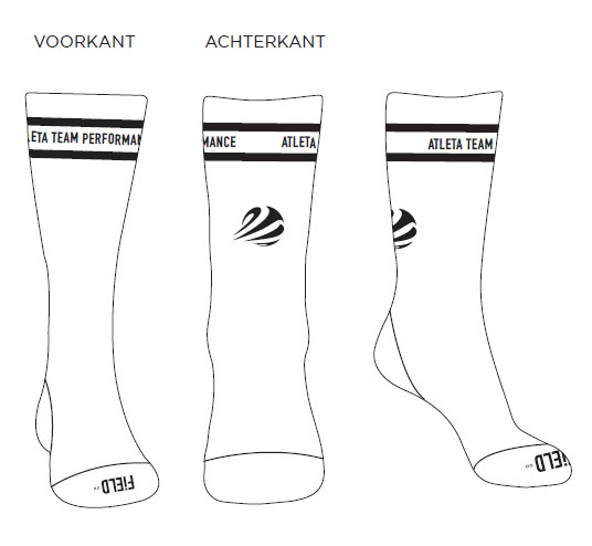 sublimated high socks 13€ per stuk