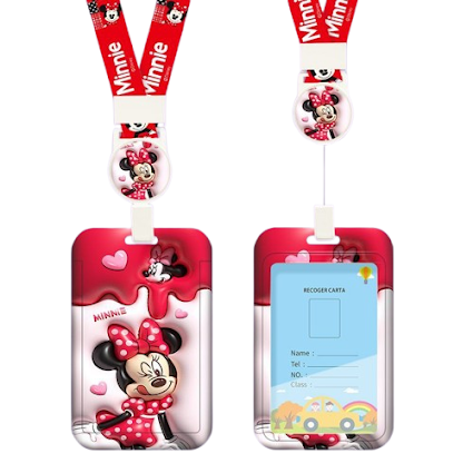 Card holder & lanyard - 3D Minnie $2.20