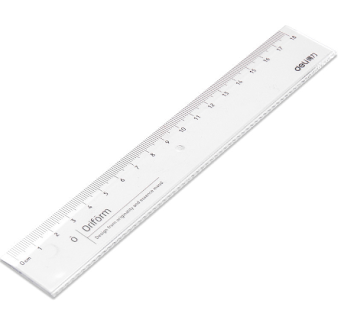 Deli 15cm clear ruler $0.60