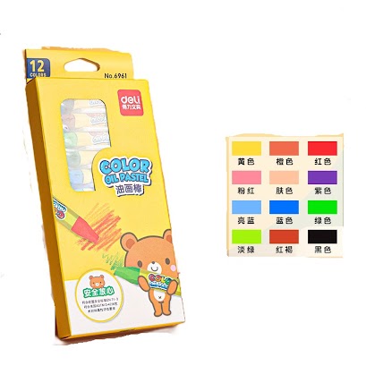 Colour oil pastel - 12-colours $3.28