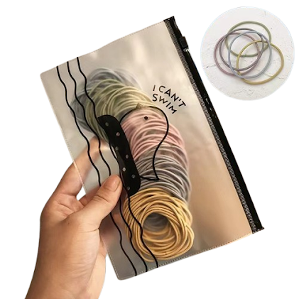 Large thin elastic hair ties (pack of 100) - mixed colours $1.38