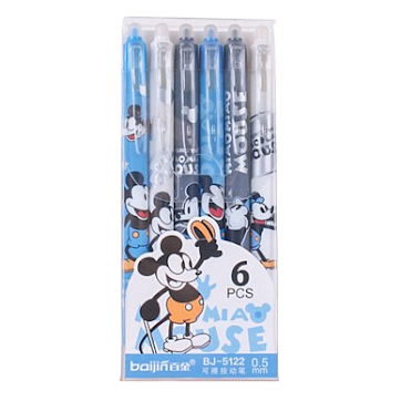 Erasable blue pens (box of 6) - Mickey $2.40