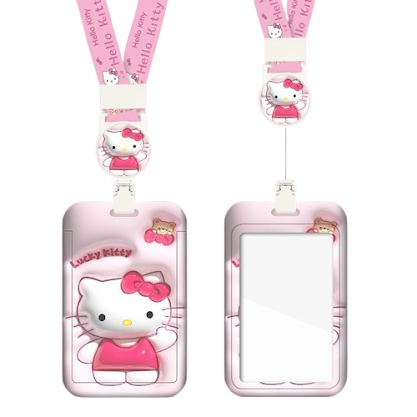 Card holder & lanyard - 3D Kitty $2.20