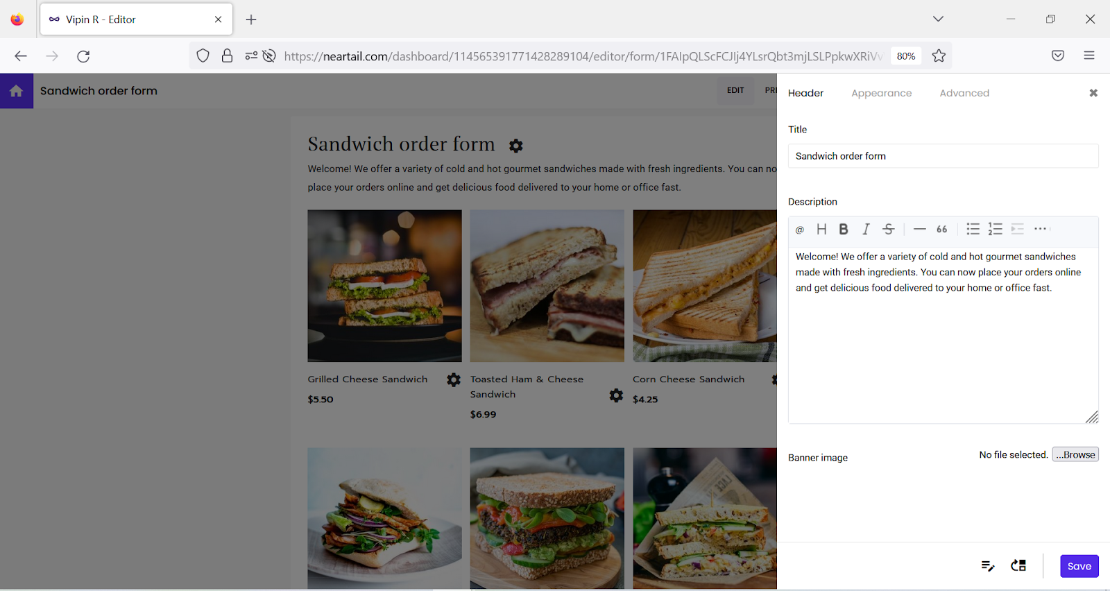 How to add a banner image to your form?