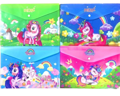 Button folders (Set of 4) - Unicorn $4.20