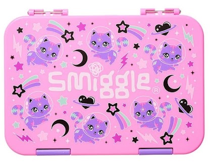 Smiggle Bento Lunchbox - LB6 Pink Astro Cat (RSP $49.95-52.95) GB Price $29.97