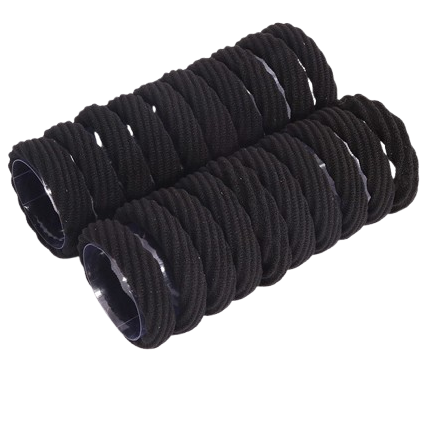 Large thick elastic hair ties (pack of 20) - Black $1.48