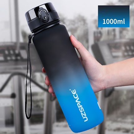 Sports Bottle - 1000ml Black/Blue $23.80