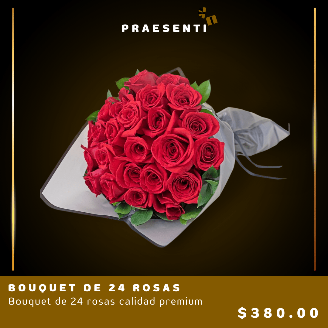 BOUQUET DE 24 ROSAS 