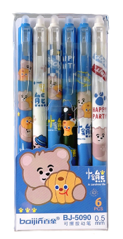 aErasable blue pens (box of 6) - Blue bear $2.40