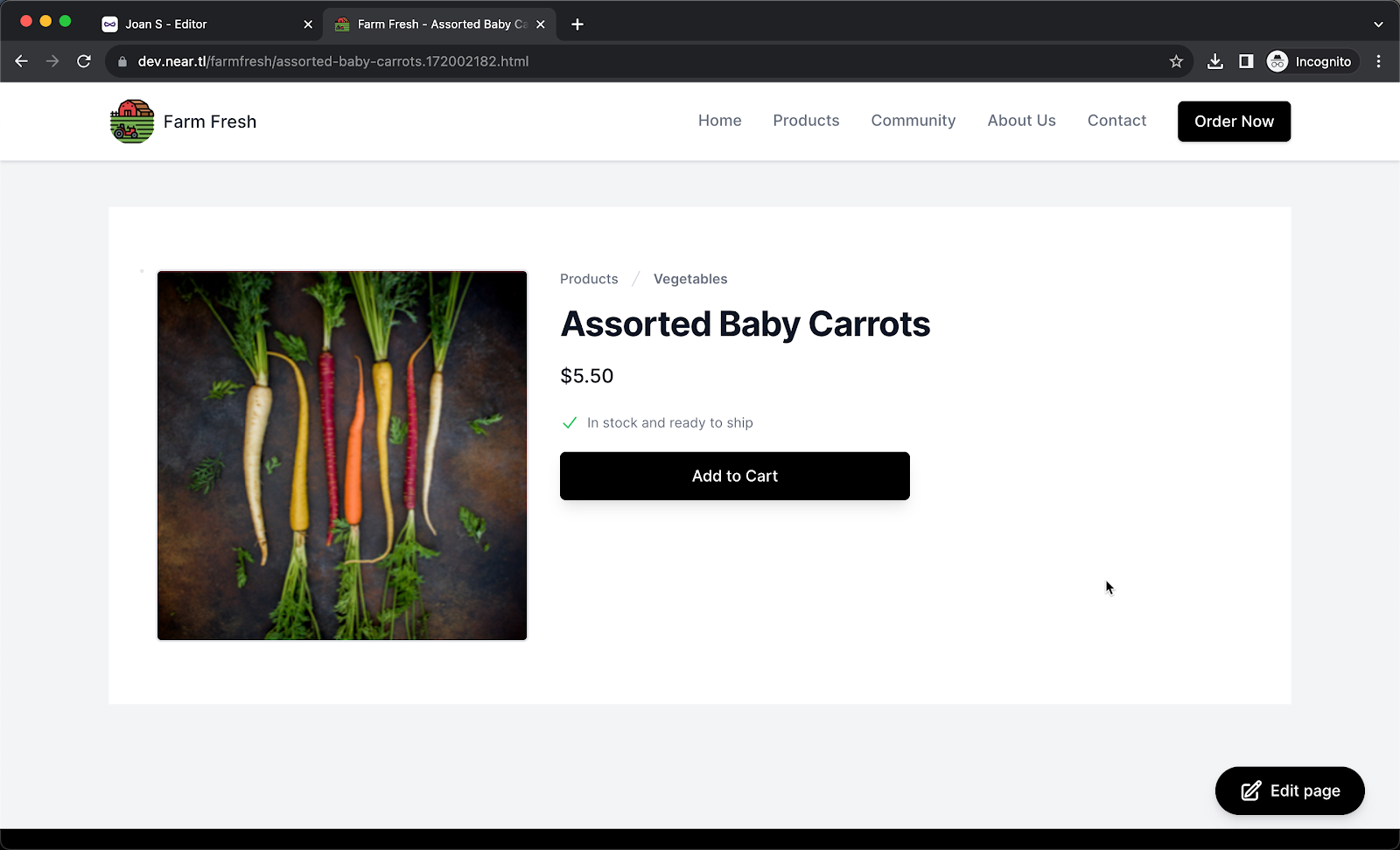 If you have created a simple form with products listed in a single page, then the Products page will directly list all the products in your form. Users can click on a product to view the details (shown below).
