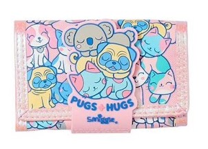 Smiggle Wallet - G23 Pink Pugs & Hugs (RSP $22.95-27.95) GB Price $14.97