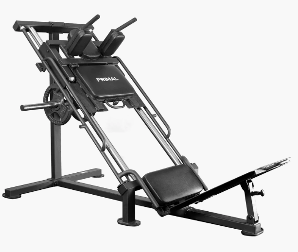 2. Hack Squat Machine

The hack squat machine supports the increase of muscle mass to the quadriceps and the glutes. Additionally it helps target the calf muscles and hamstrings.