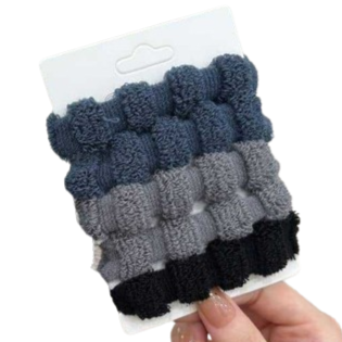 Thick towel hair ties (pack of 5) - Blue $1.48