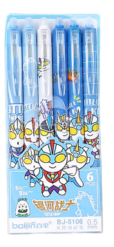 Erasable blue pens (box of 6) - Ultraman $2.40