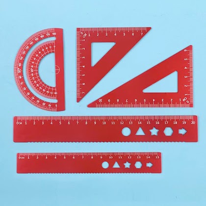 Metal Rulers (set of 5) - Red $4.80