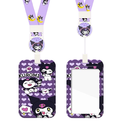 Card holder & lanyard - Kuromi $2.20