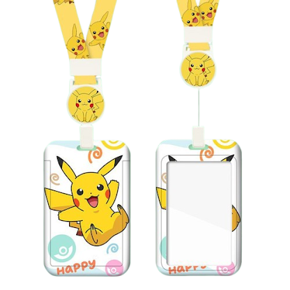 Card holder & lanyard - Happy Pikachu $2.20