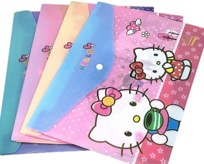 Button folders (Set of 4) - Kitty $4.20